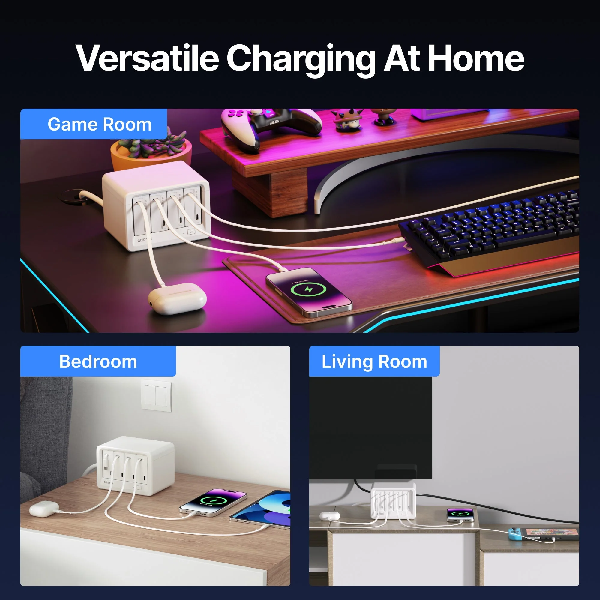 Gitryin Desktop Charging Station 12-in-1 (65W Combo) - Image 11