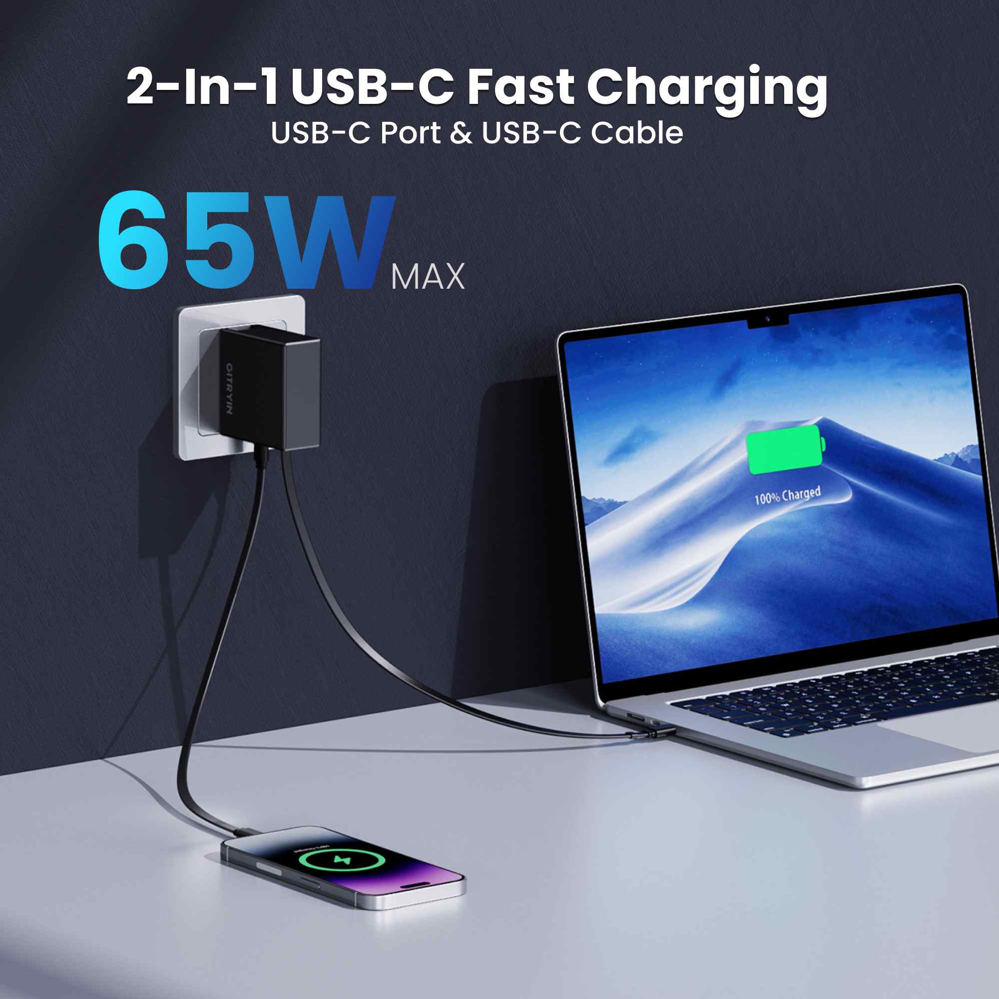 Gitryin Retractable 65W Fast Charger for 3C Devices - Image 15