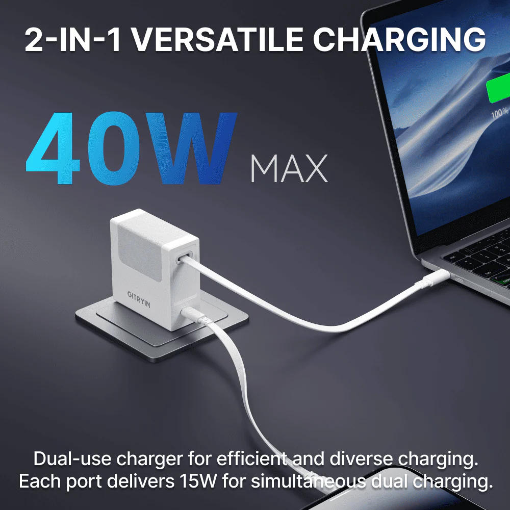 Gitryin Retractable Charger - White/Lightning Cable - Image 4