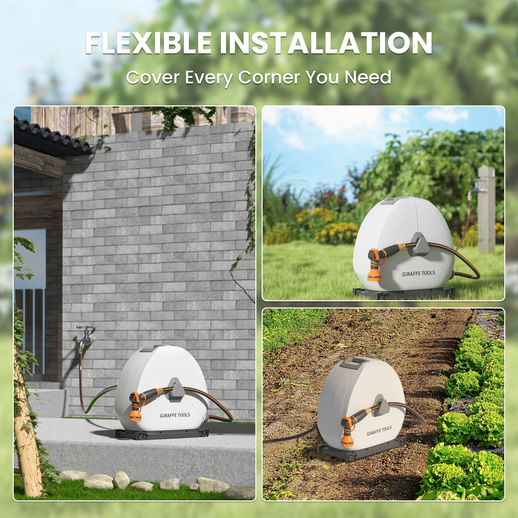 Ground-Mounted Retractable Hose Reel-5/8in-92ft - Image 6