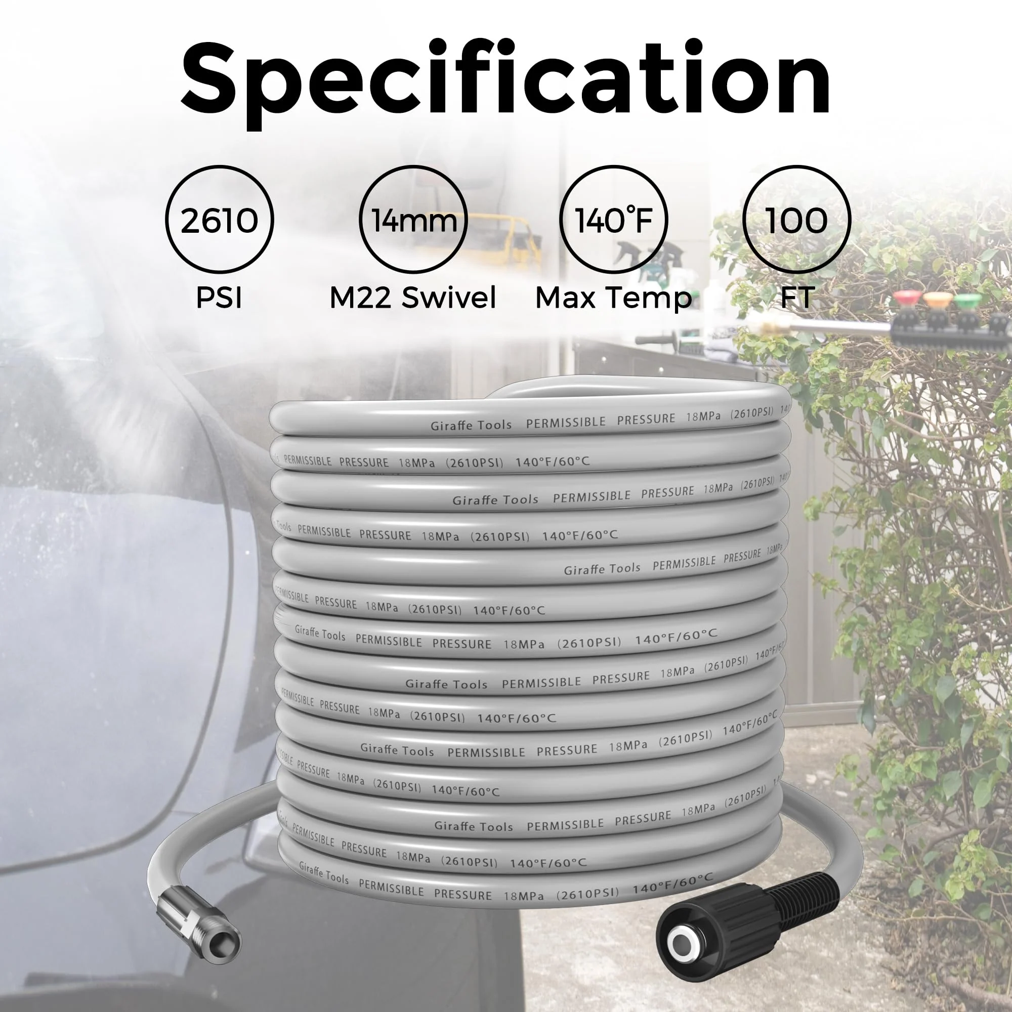 Replacement Pressure Washer Hose for Grandfalls Pro and Plus+ ONLY - Image 5
