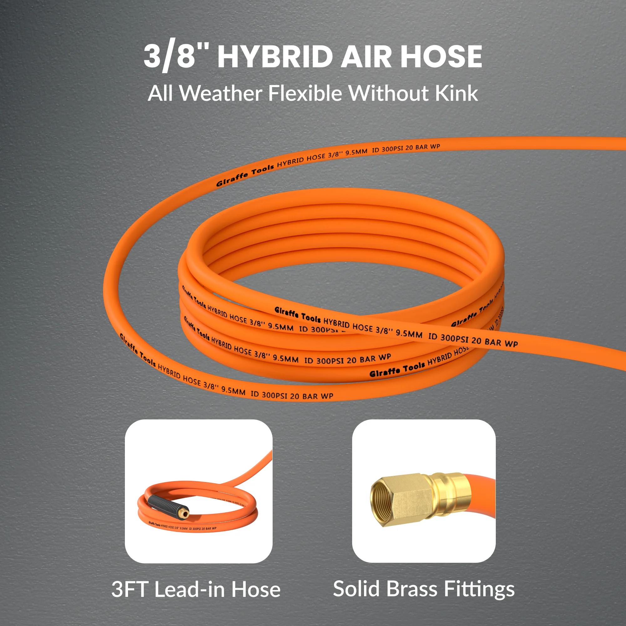 Retractable Air Hose Reel-Alloy Steel Reel-3/8in-50ft - Image 6