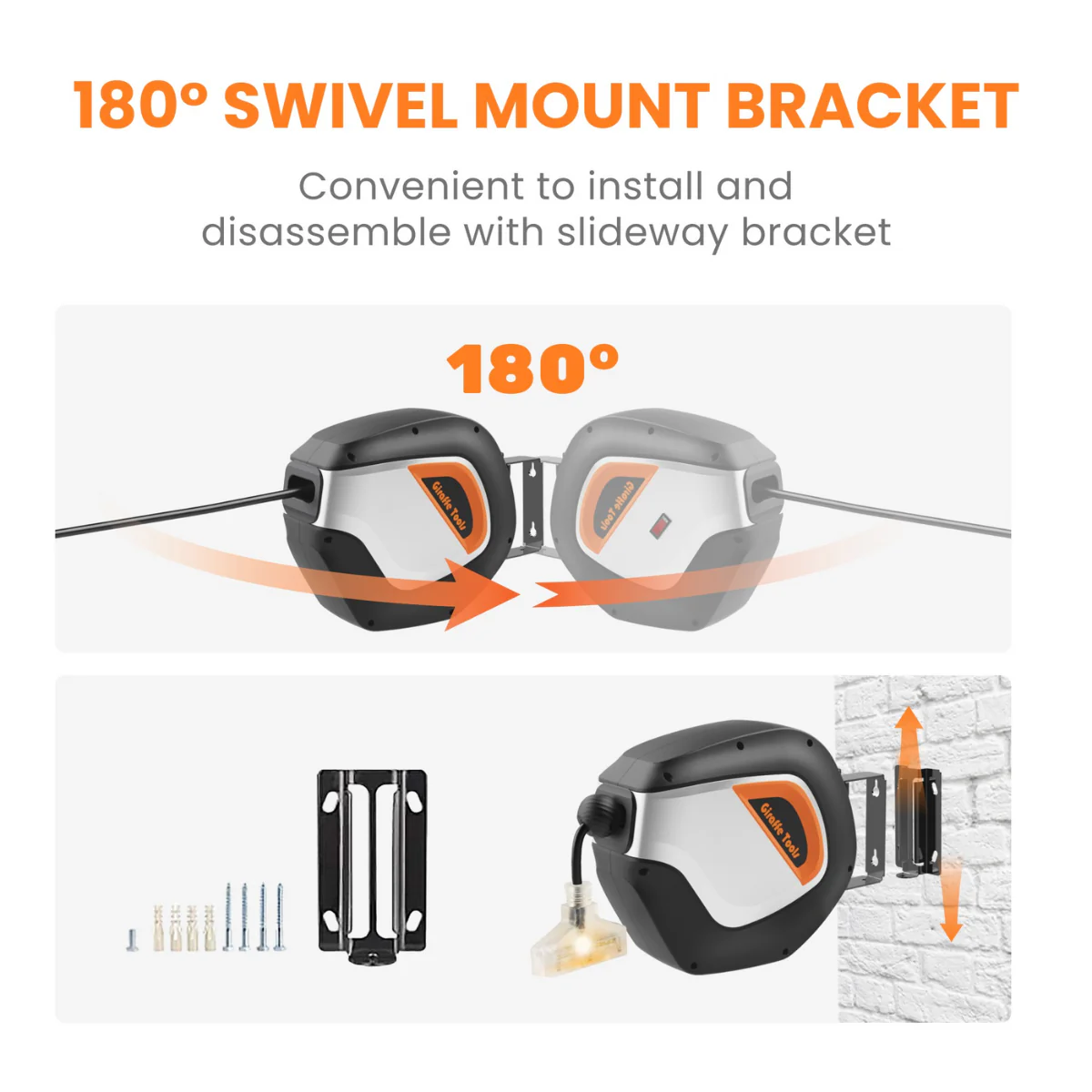 Retractable Extension Cord Reel-50ft-12/14 AWG - Image 5