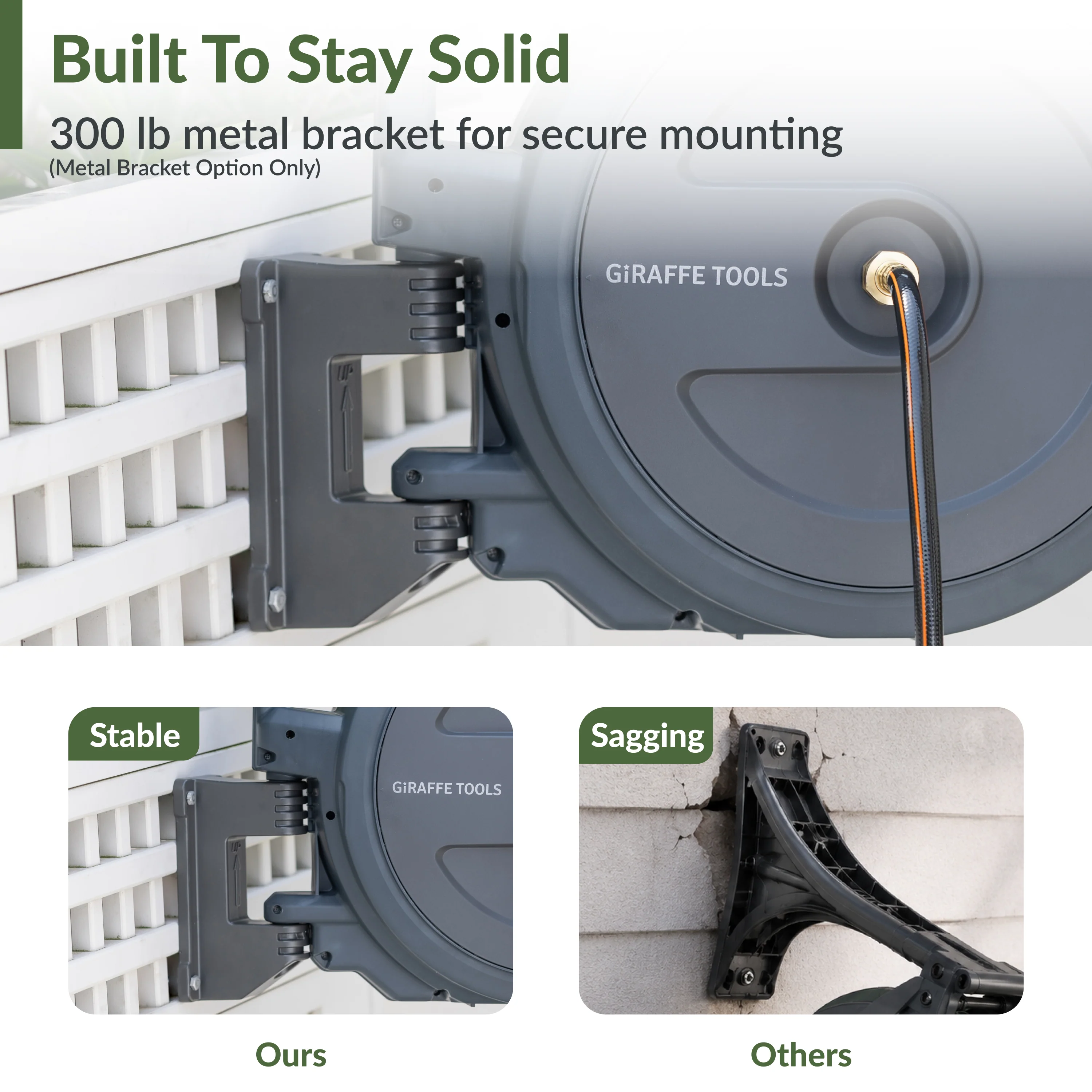 Retractable Garden Hose Reel-1/2in-130ft - Image 6