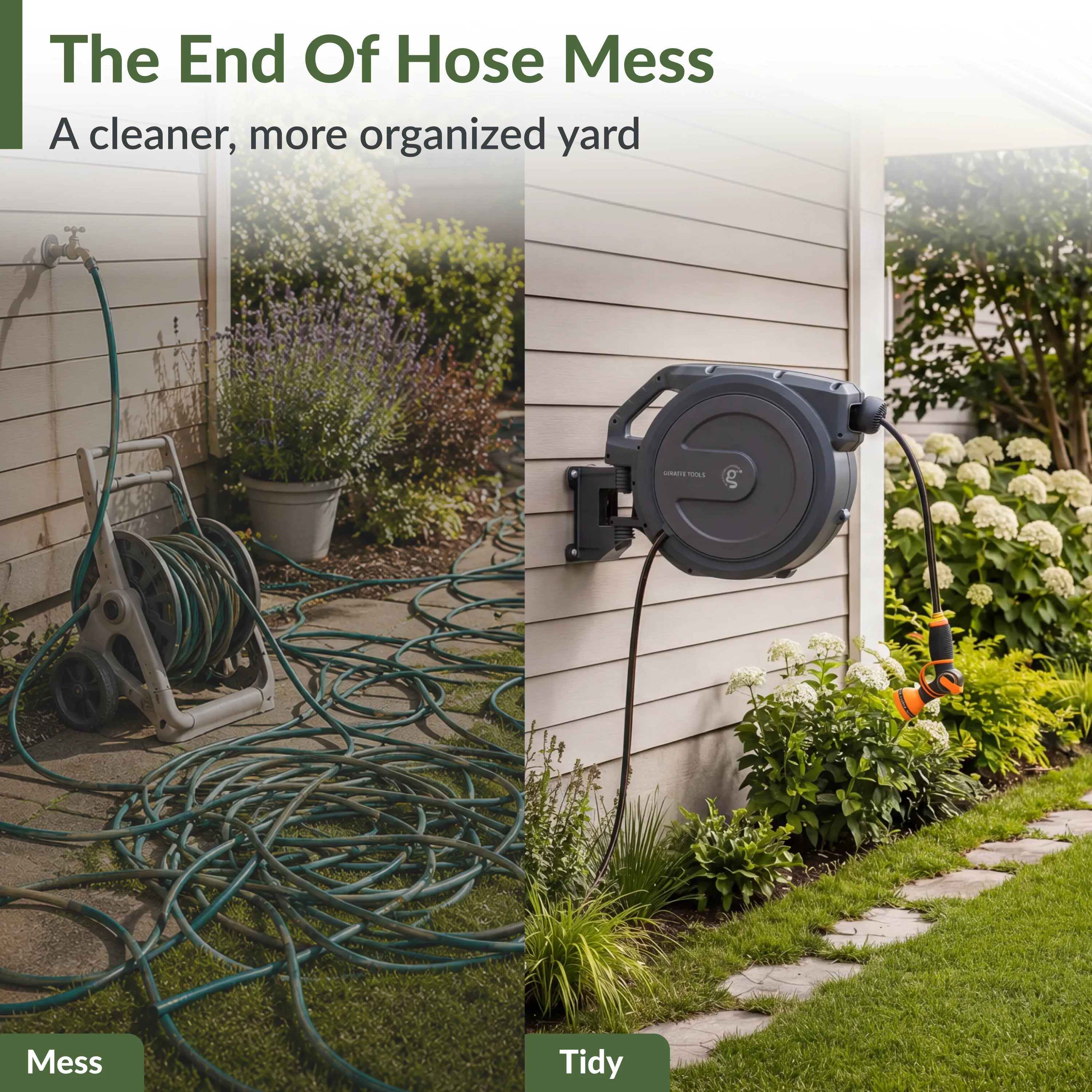 Retractable Garden Hose Reel-1/2in-100ft - Image 3