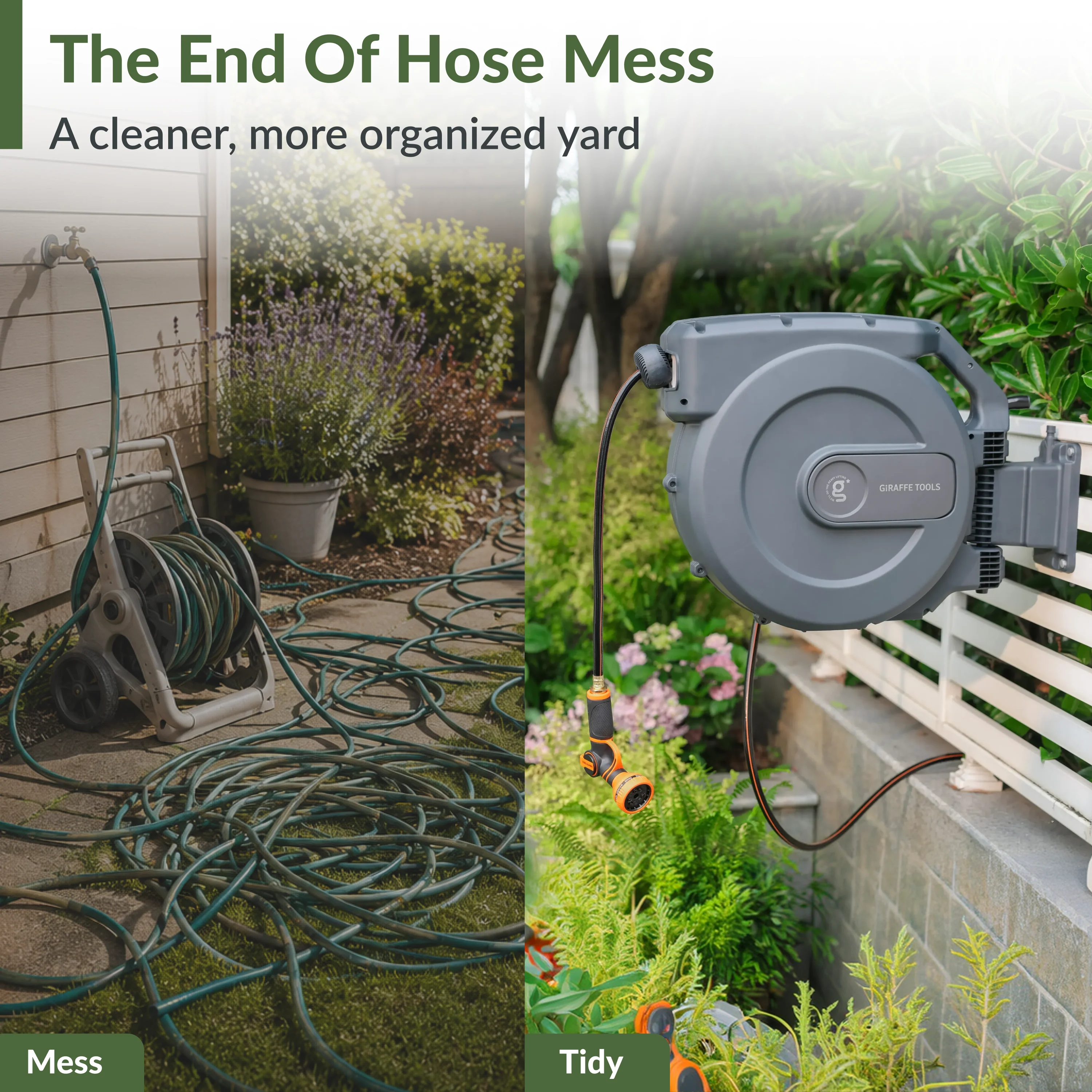 Retractable Garden Hose Reel-5/8in-115ft - Image 3