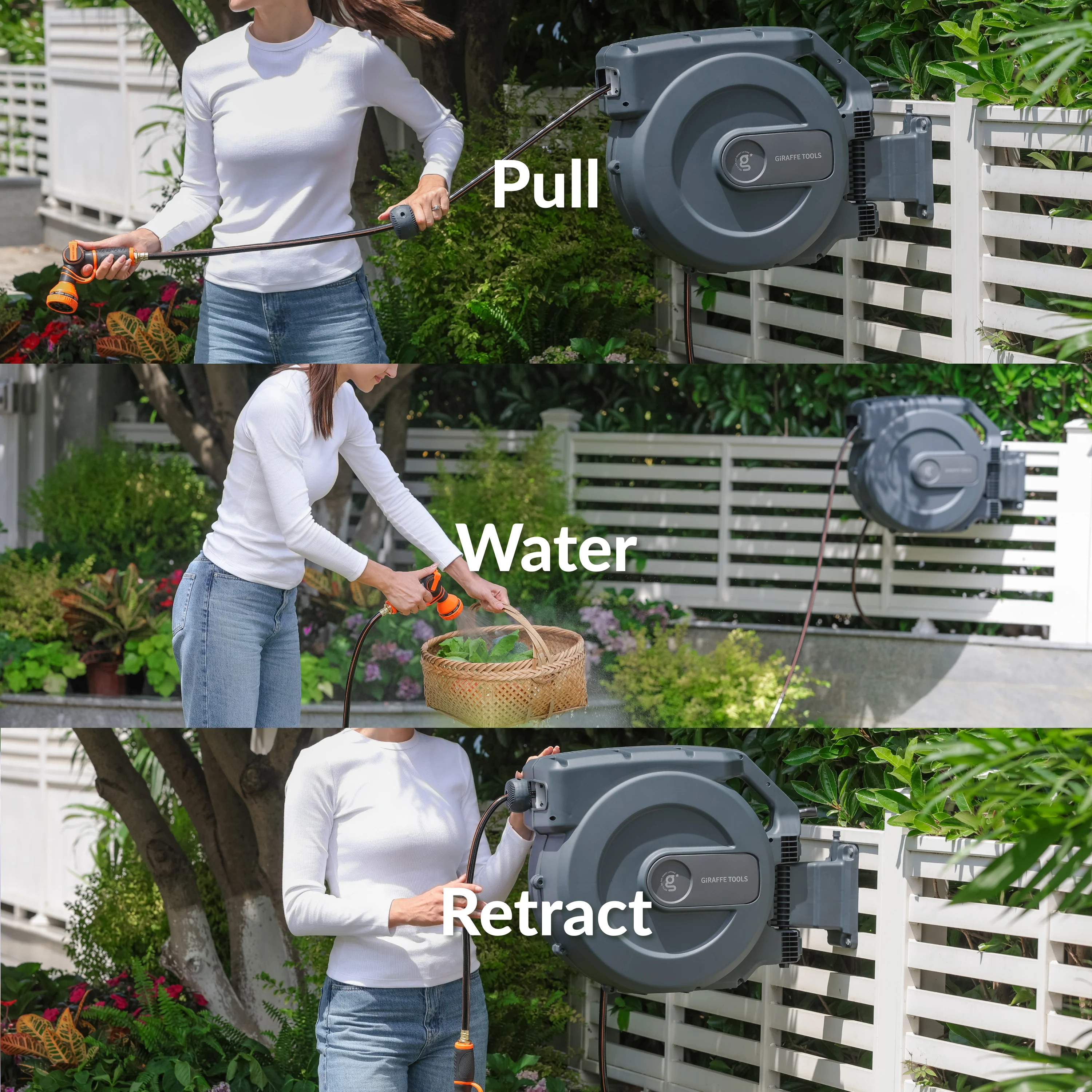 Retractable Garden Hose Reel-5/8in-115ft - Image 4