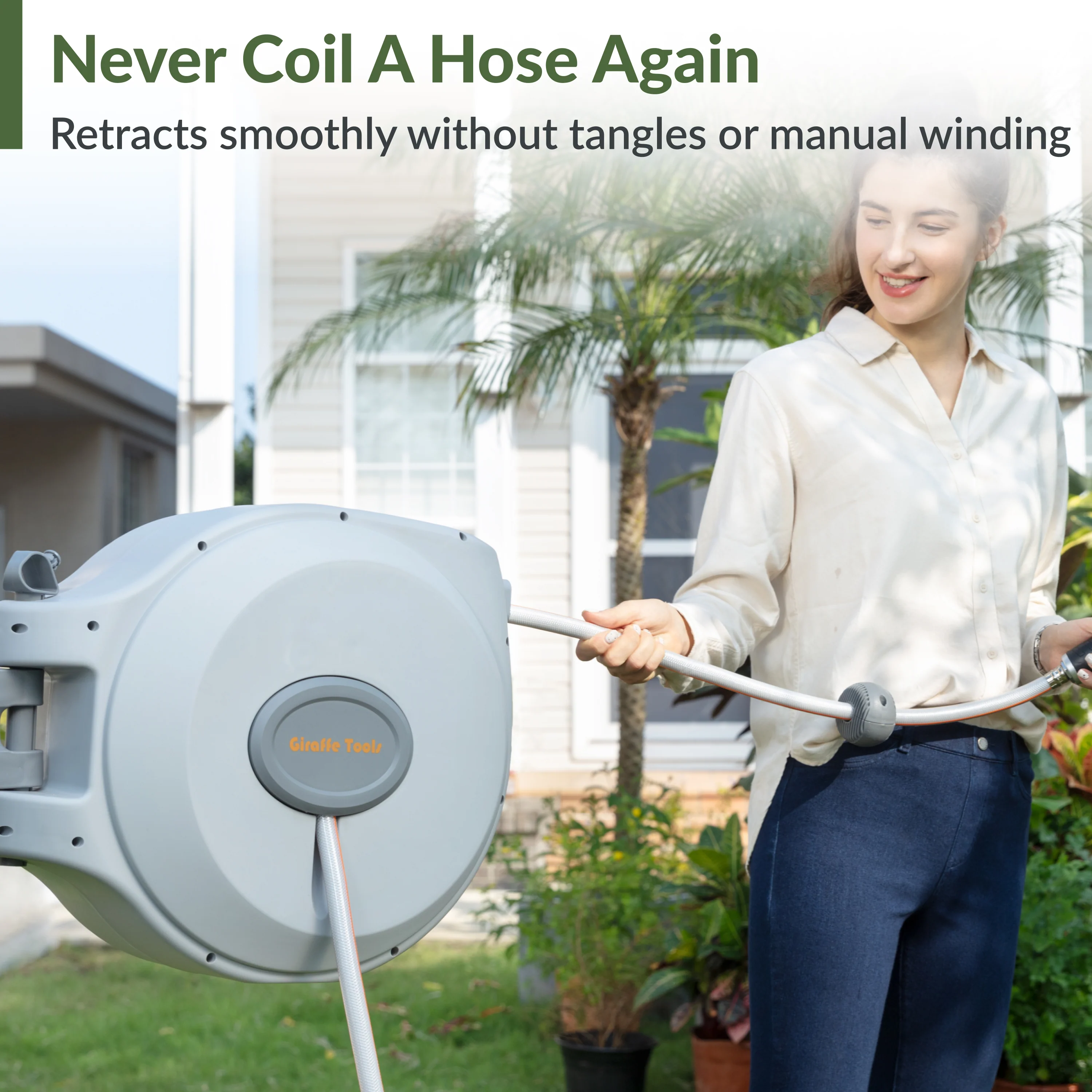 Retractable Garden Hose Reel-5/8in-65ft - Image 6