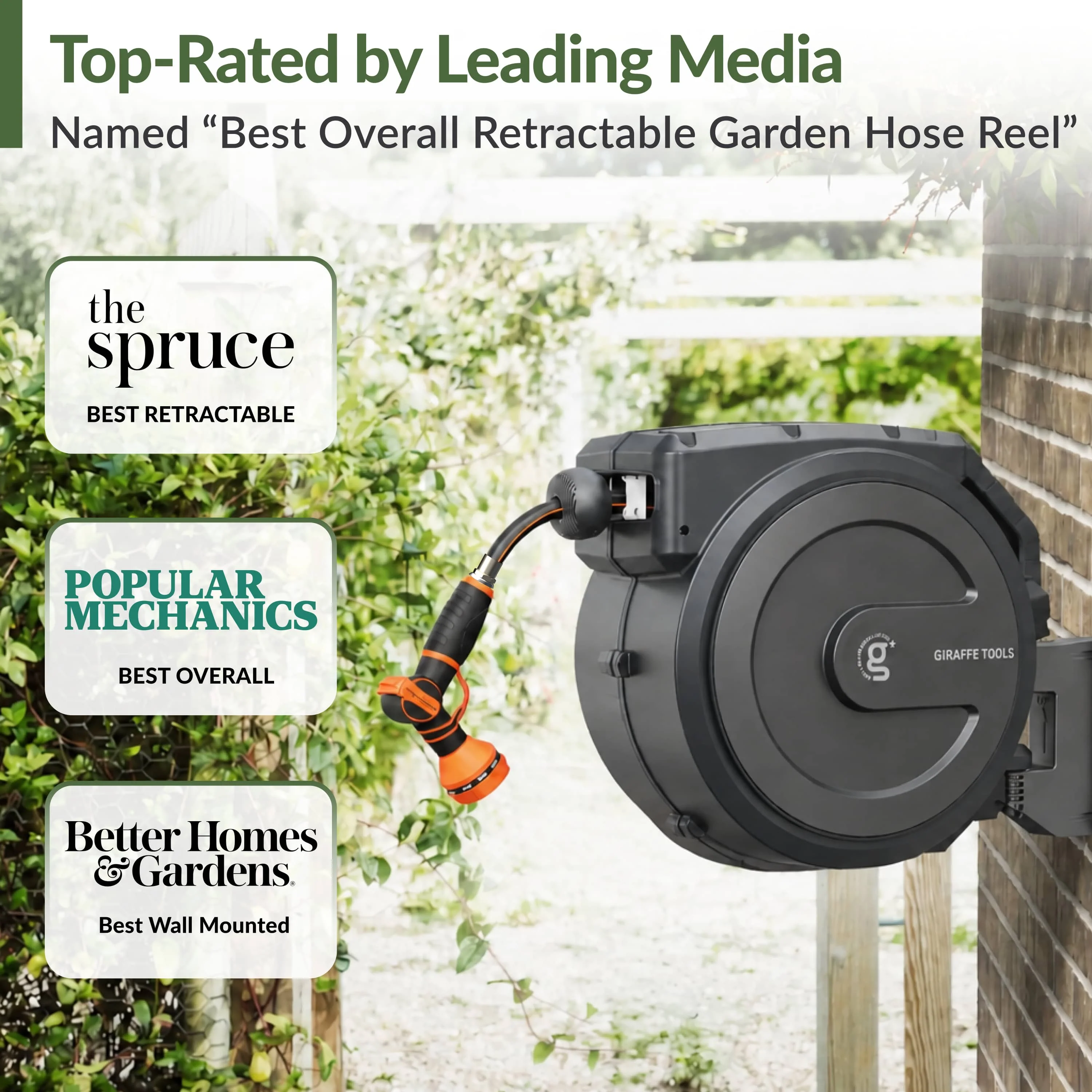 Retractable Garden Hose Reel-5/8in-90ft - Image 12