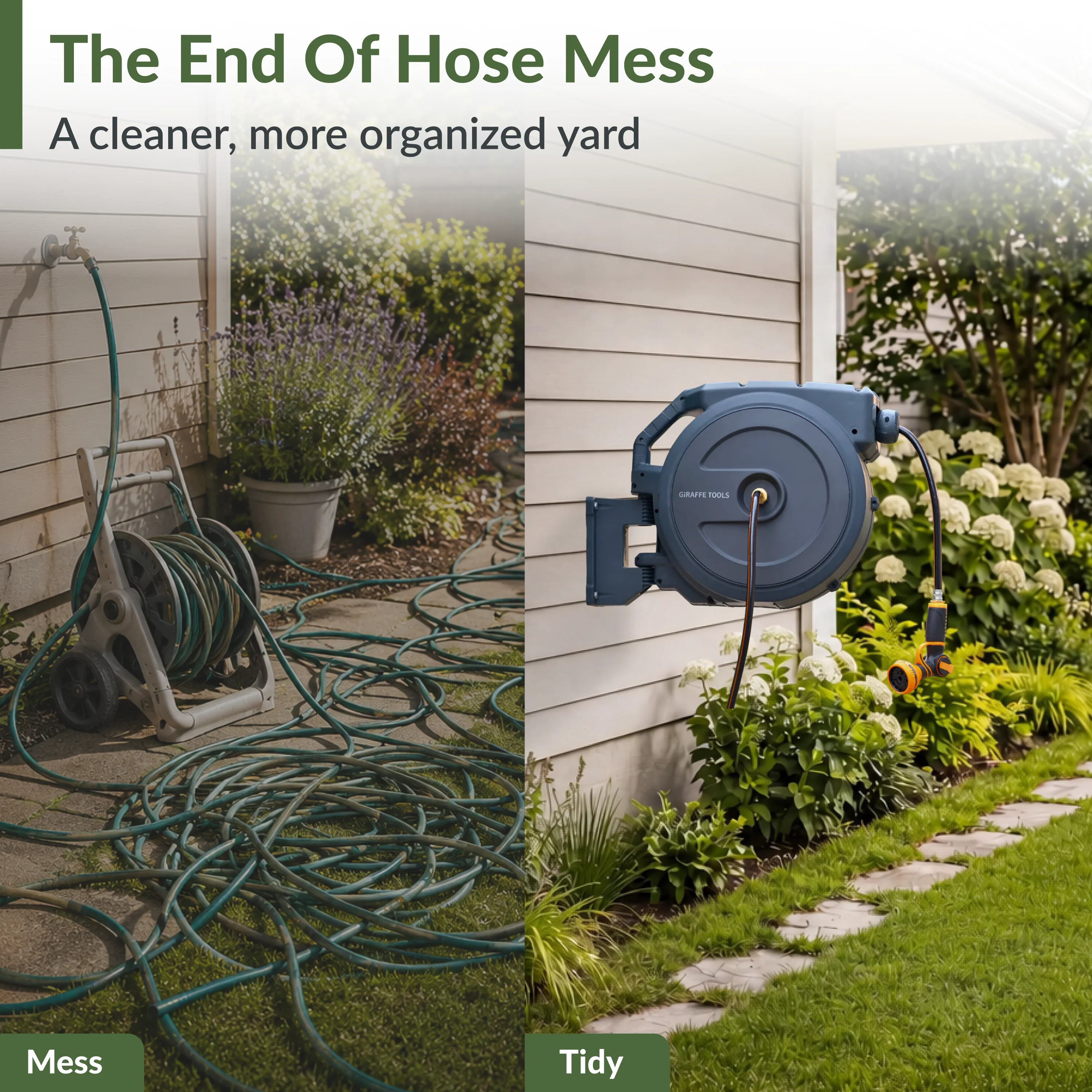 Retractable Garden Hose Reel-5/8in-90ft - Image 3