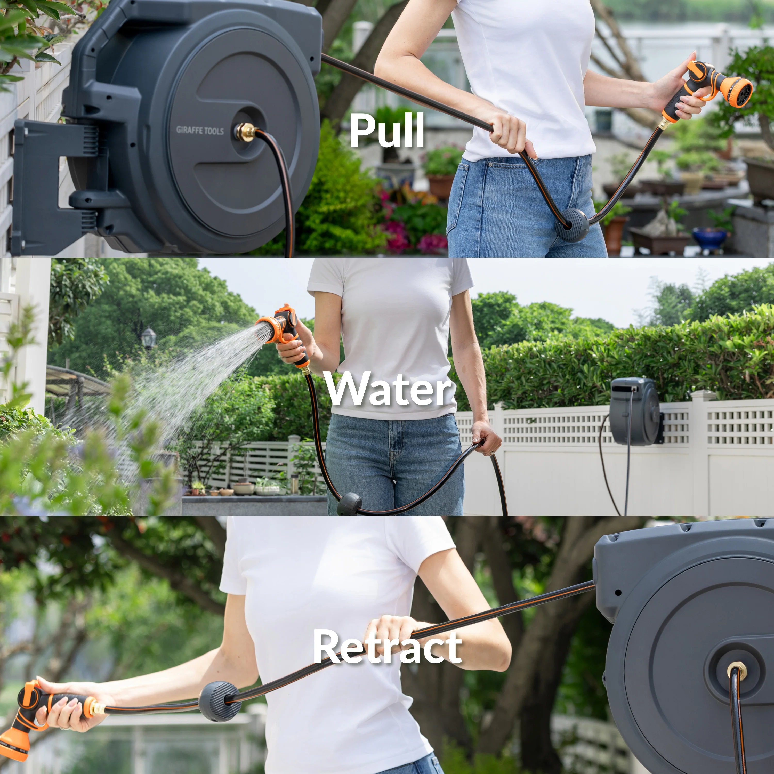 Retractable Garden Hose Reel-5/8in-90ft - Image 4
