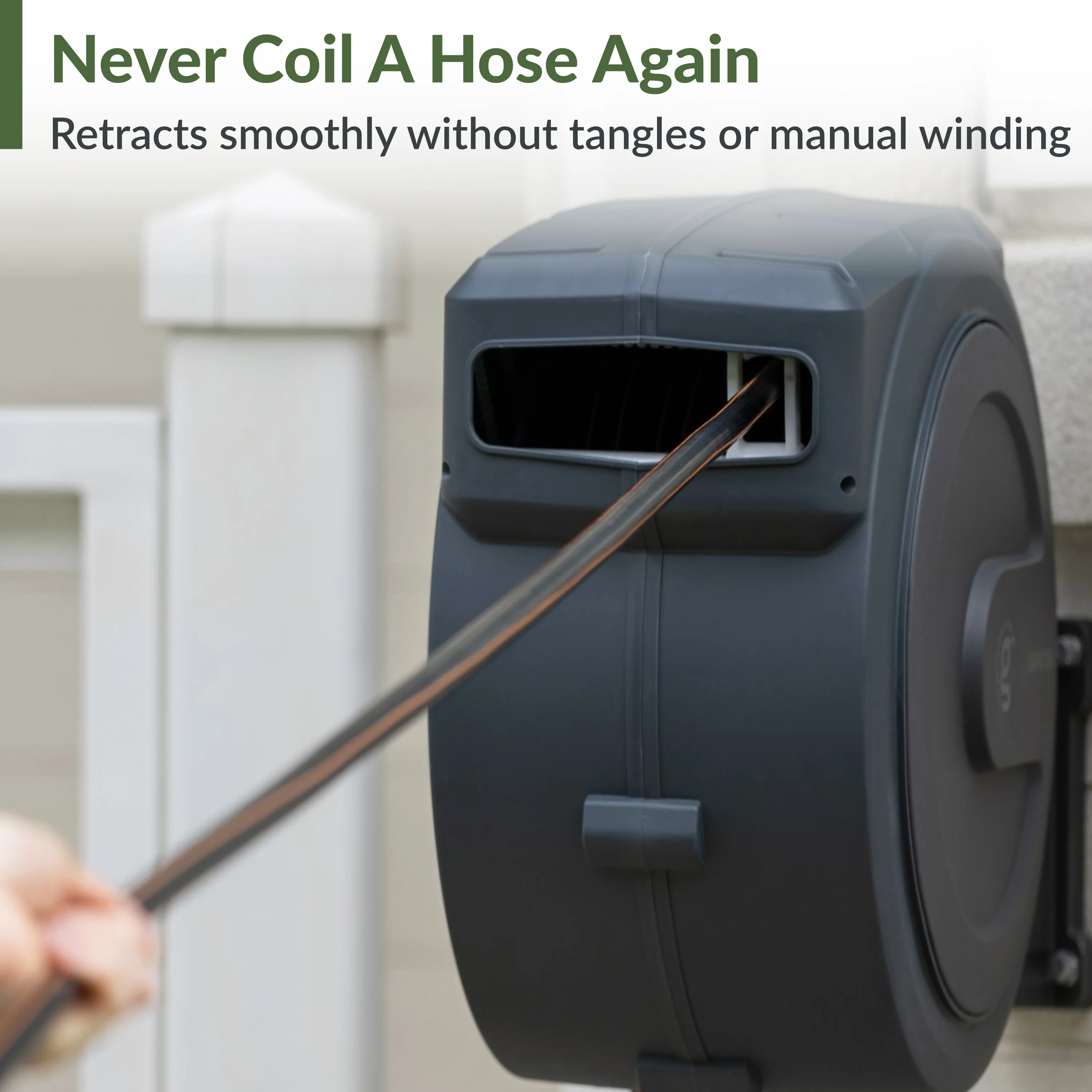 Retractable Garden Hose Reel-5/8in-90ft - Image 6
