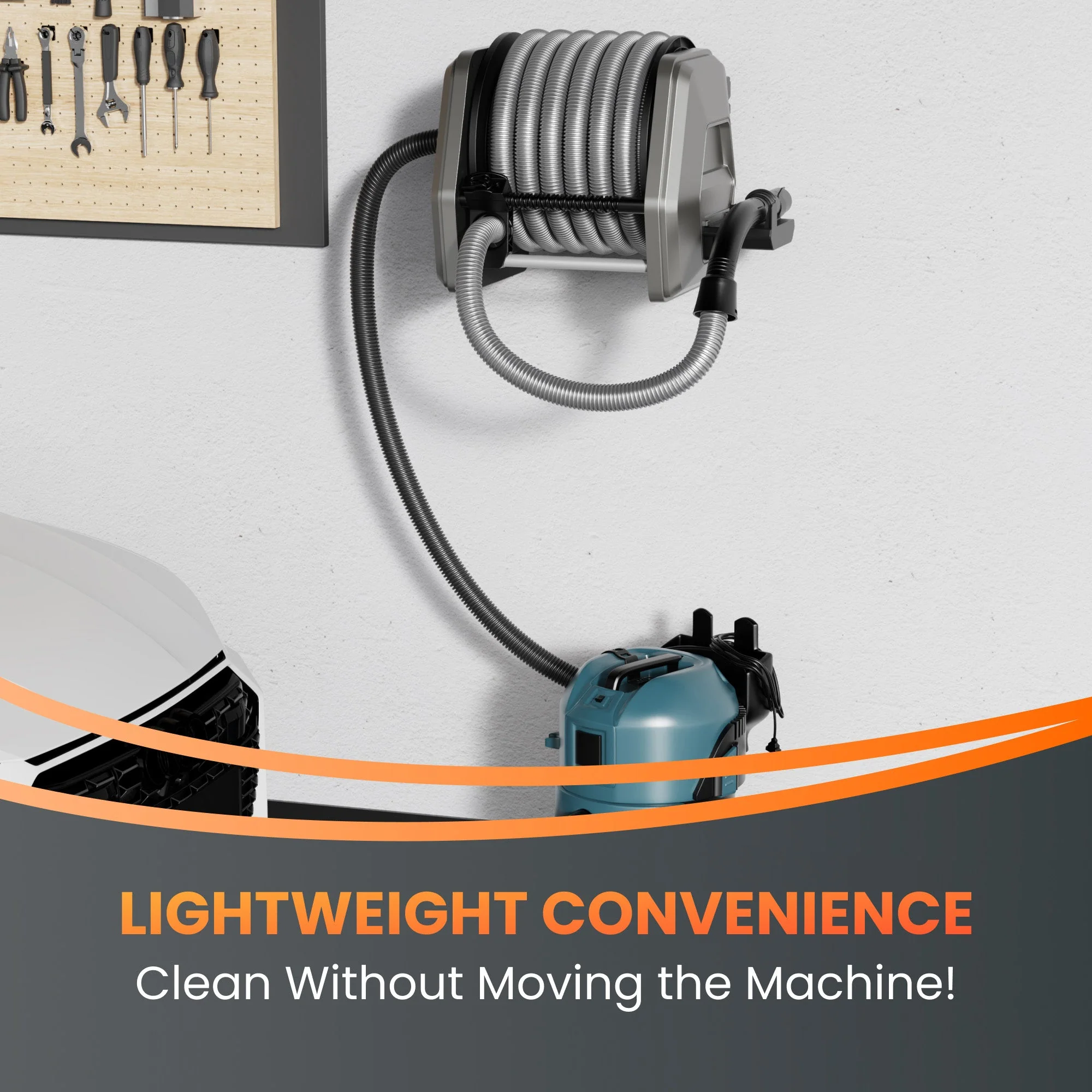 Retractable Vacuum Extension Hose Reel-1-1/4in-30ft - Image 2