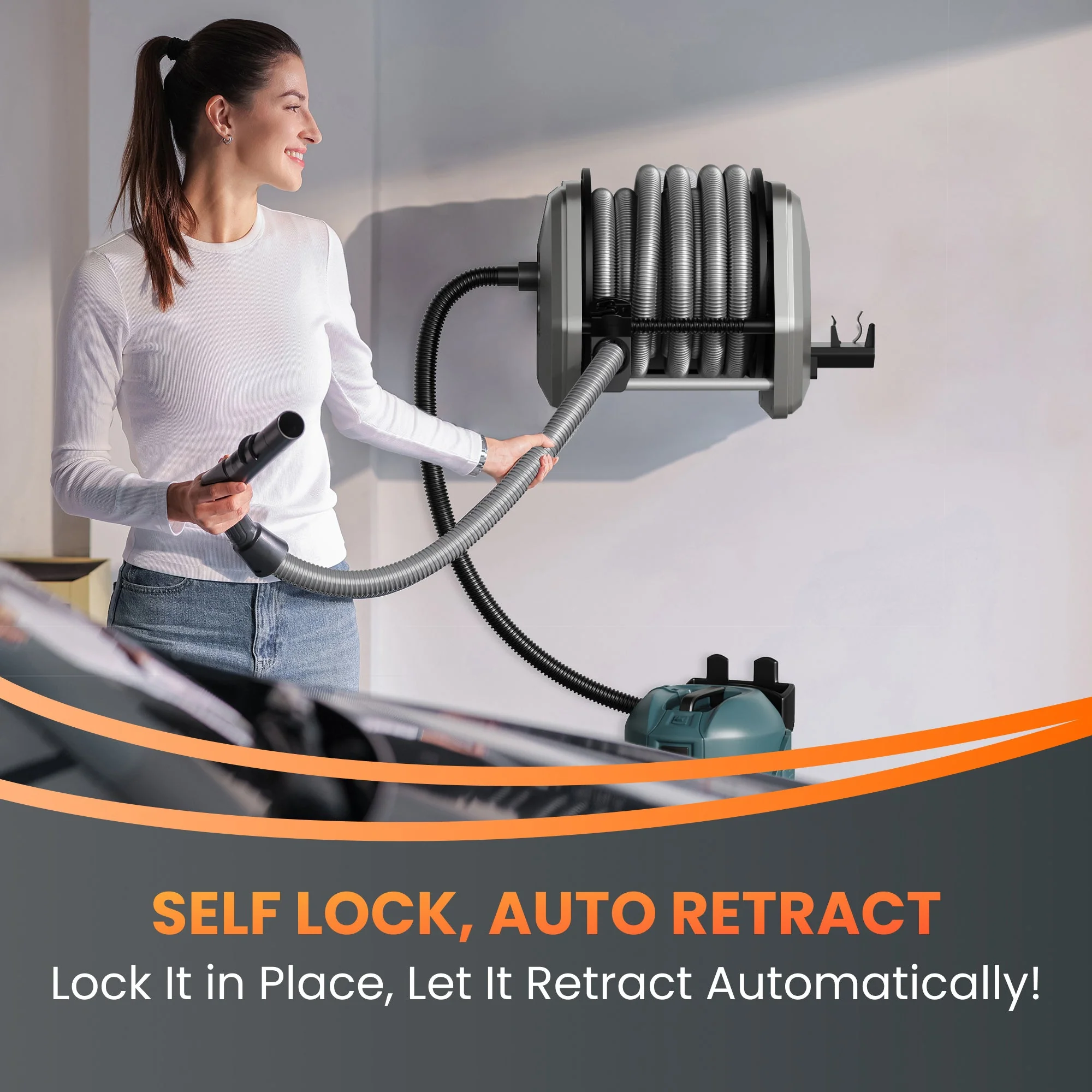 Retractable Vacuum Extension Hose Reel-1-1/4in-30ft - Image 6